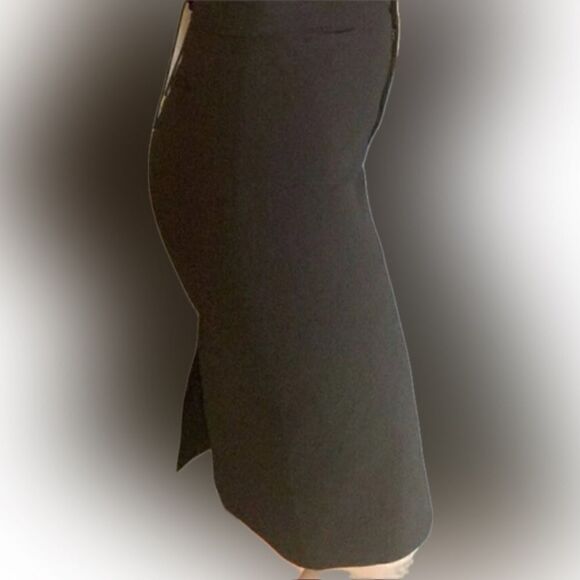 Ralph Lauren Black Brushed Cotton Nautical Lace Up Pencil Skirt - Picture 5 of 16